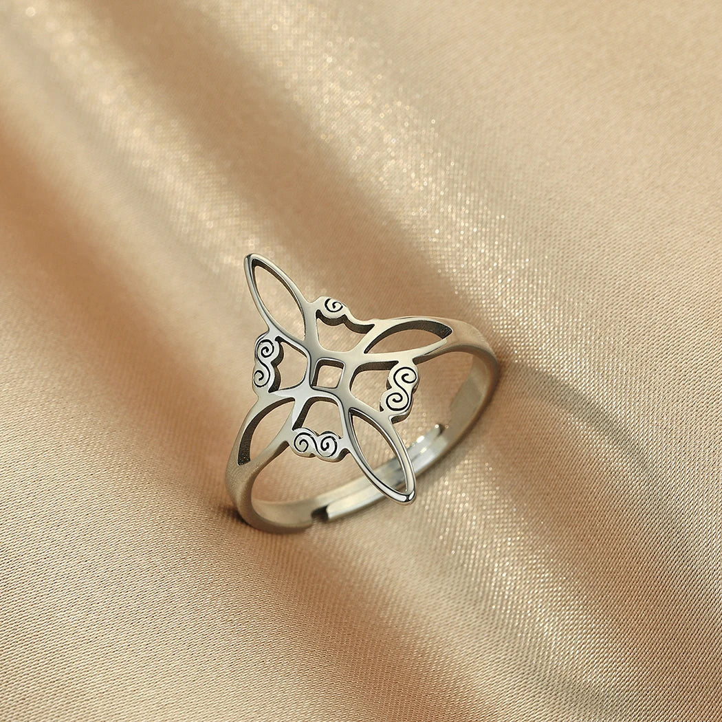 Bague Noeud de Sorcière Protection pour Femme Wiccan