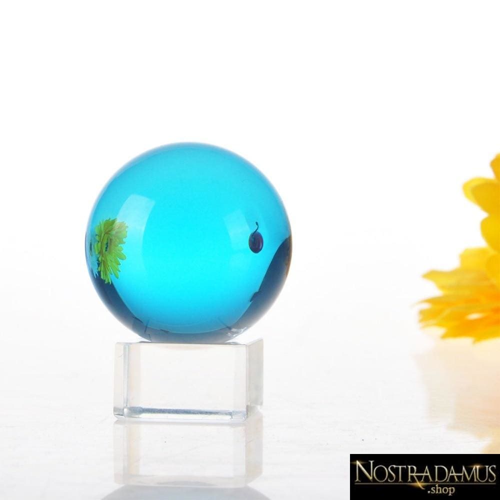 Boule de cristal bleu ciel - Boules décoratives
