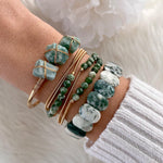 Bracelet en Agate Mousse - Équilibre & Abondance