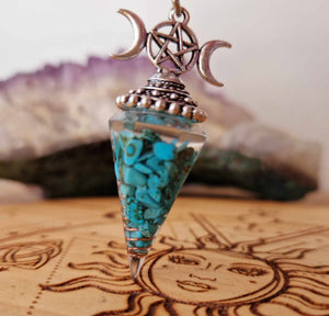 Pendule-Orgonite en Turquoise - Voyance & Guérison