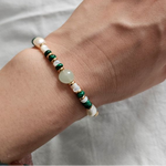 Bracelet Malachite & Aventurine - Chance & Succès