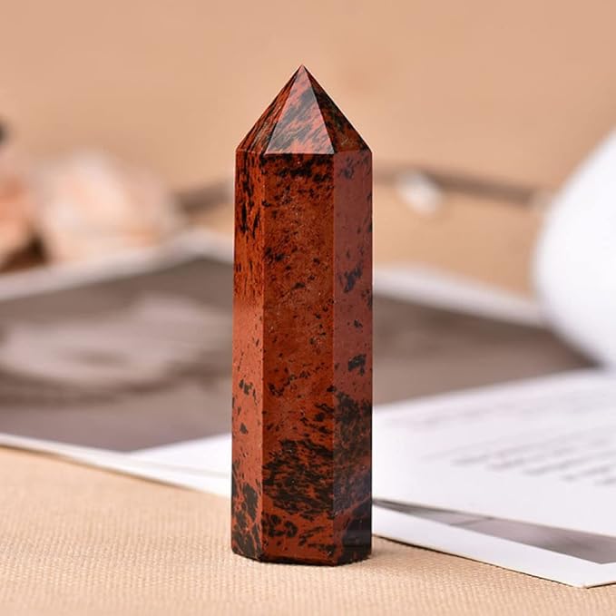 Baguette en Obsidienne Rouge - Vitalité & Protection