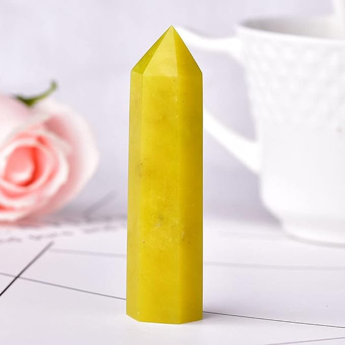 Baguette en Jade Jaune - Pouvoir & Abondance