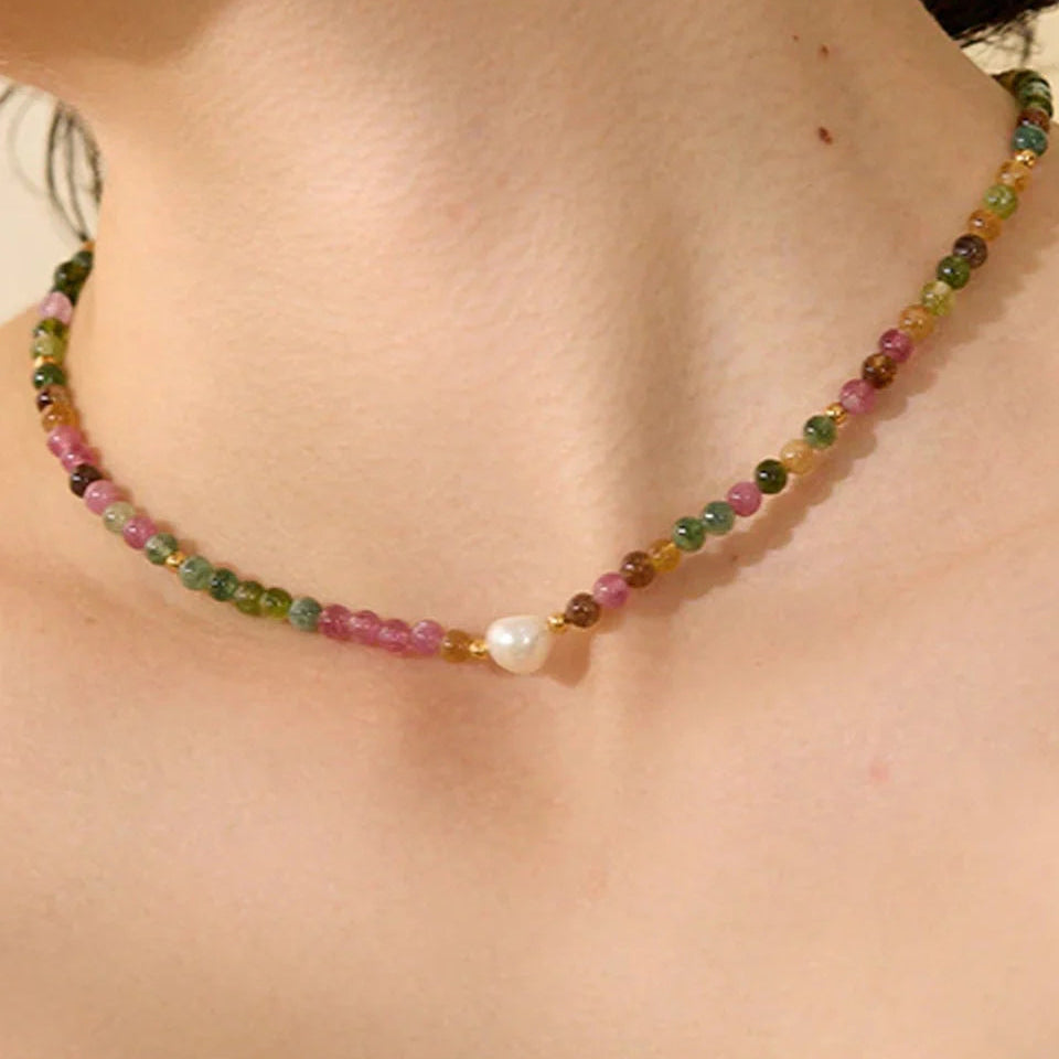 Collier en Tourmaline Multicolore - Purification