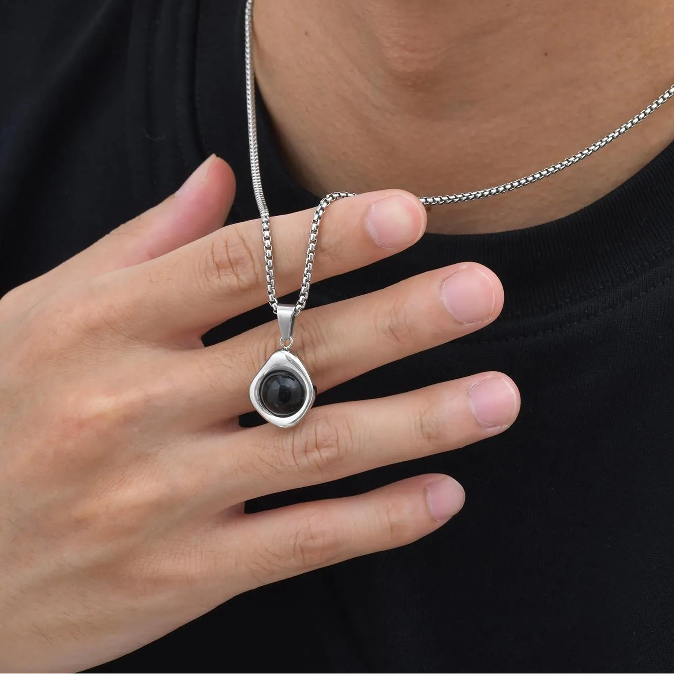 Pendentif en Tourmaline - Bloque les Ondes Électromagnétiques