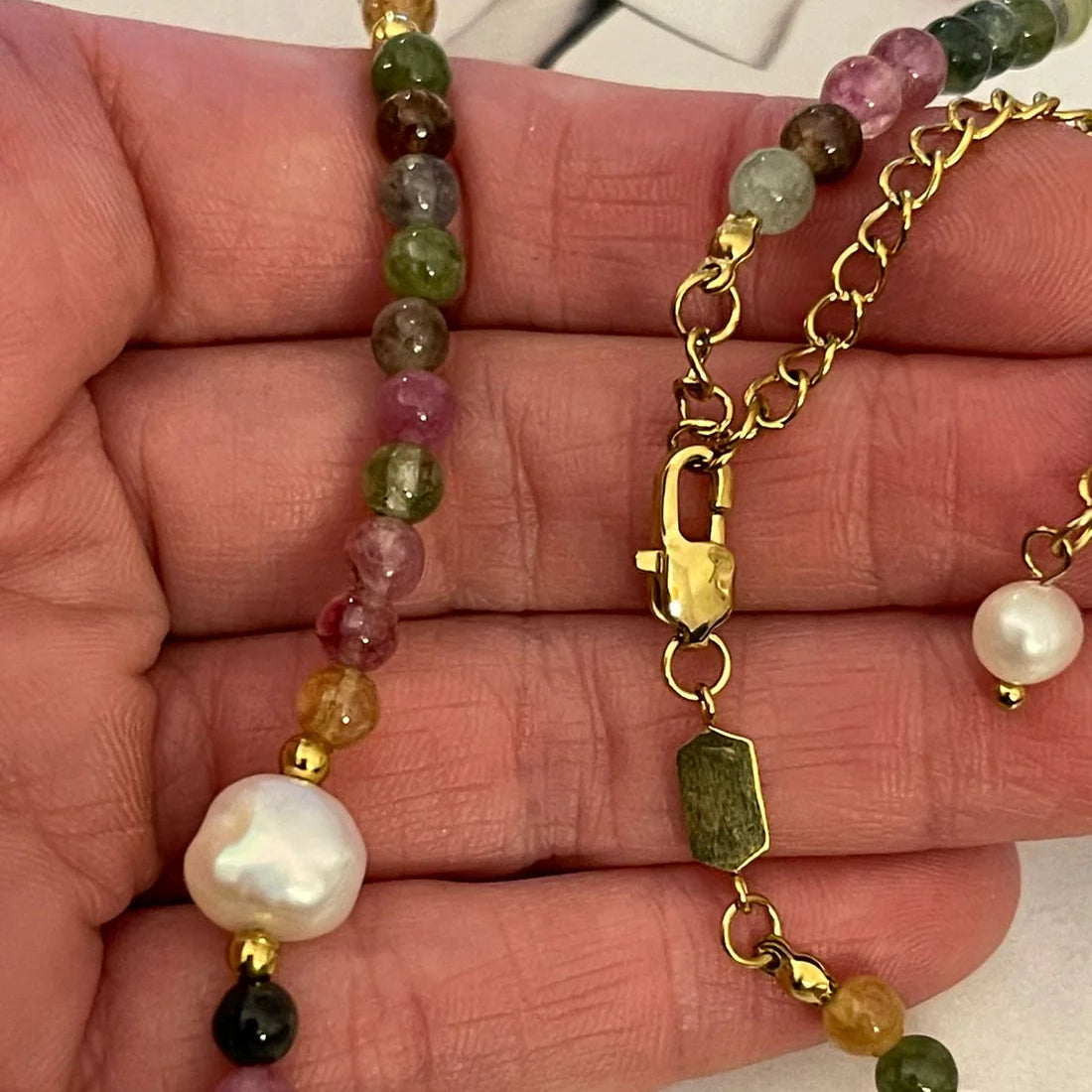 Collier en Tourmaline Multicolore - Purification