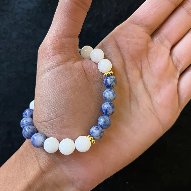 Bracelet Sodalite & Pierre de Lune - Intuition & Clairvoyance