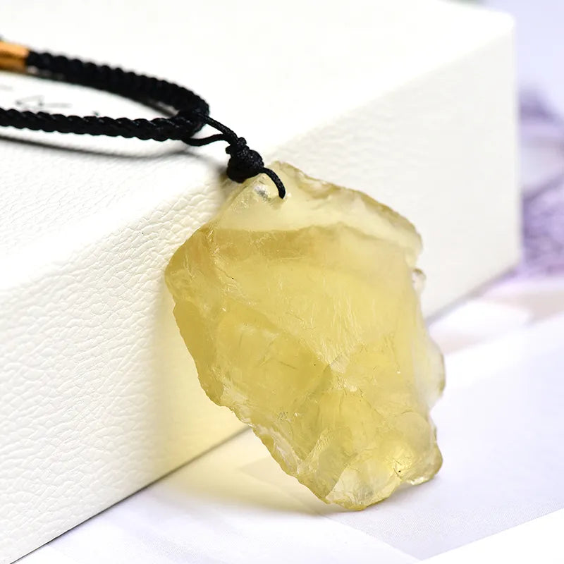 Pendentif en Citrine Brute - Abondance Financière