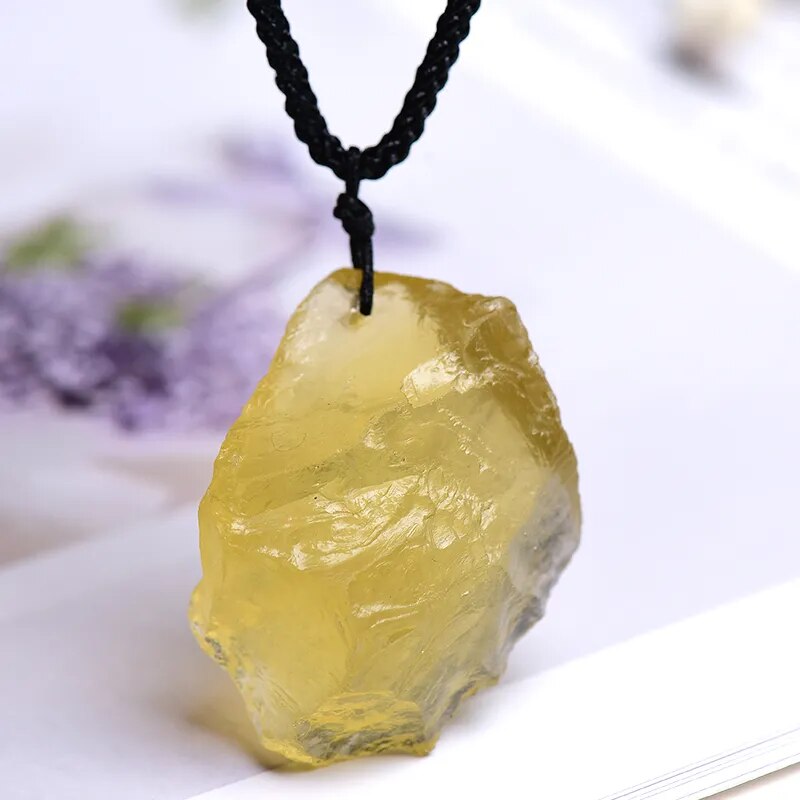 Pendentif en Citrine Brute - Abondance Financière