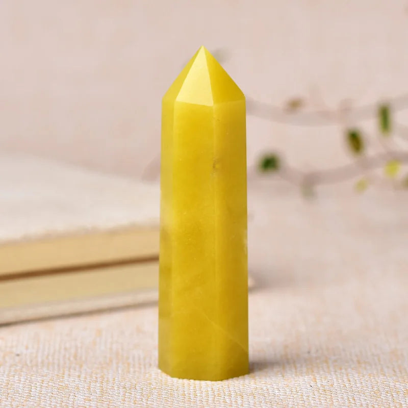Baguette en Jade Jaune - Pouvoir & Abondance