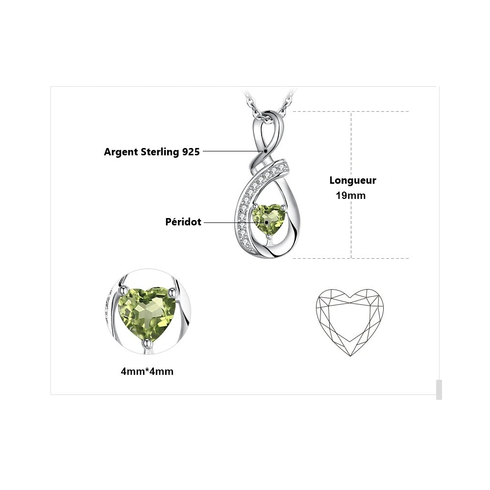 Pendentif Argent & Péridot - Protection & Abondance