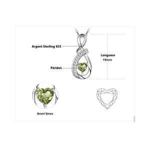 Pendentif Argent & Péridot - Protection & Abondance