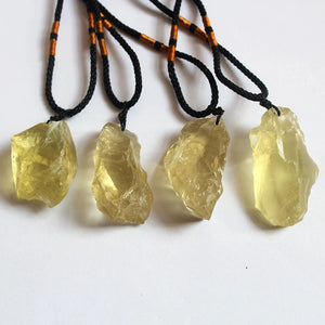 Pendentif en Citrine Brute - Abondance Financière