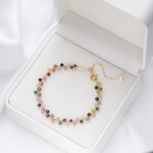 Bracelet en Tourmaline Multicolore - Purification Complète