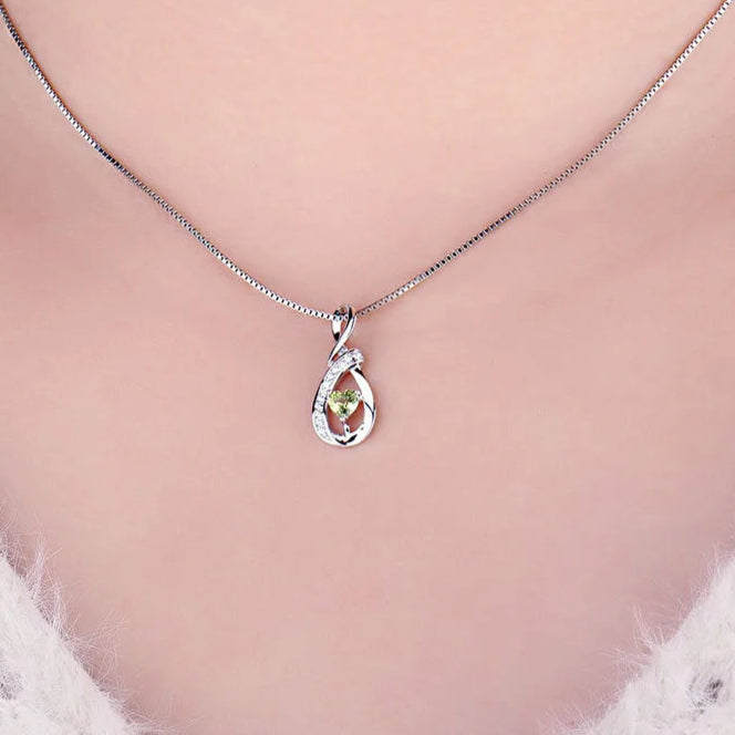 Pendentif Argent & Péridot - Protection & Abondance
