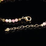 Bracelet en Tourmaline et Quartz Fraise - Purification & Vitalité