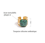 Bague en Turquoise Africaine - Purification du Karma