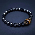 Bracelet Hématite & Œil-de-Tigre - 'Force Intérieure'