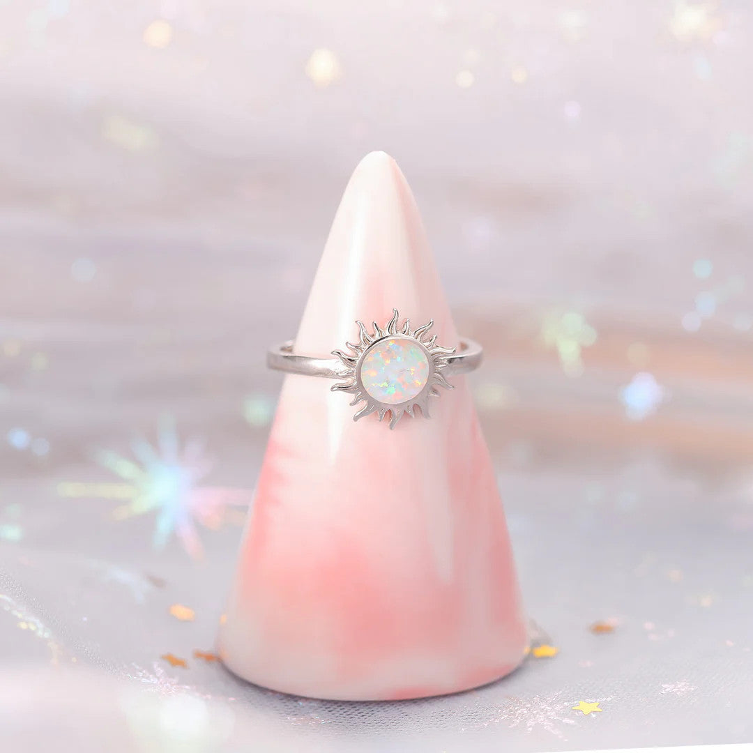 Bague de Purification Karmique - Argent & Opale