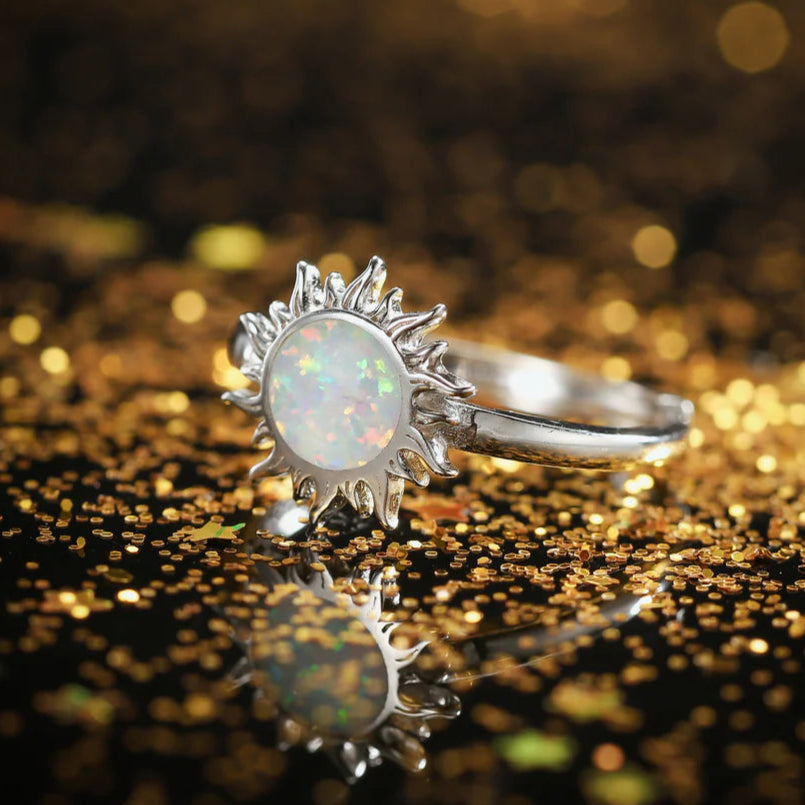 Bague de Purification Karmique - Argent & Opale
