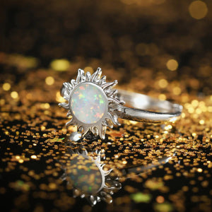Bague de Purification Karmique - Argent & Opale