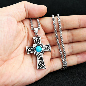 Croix Celtique avec Turquoise - Protection