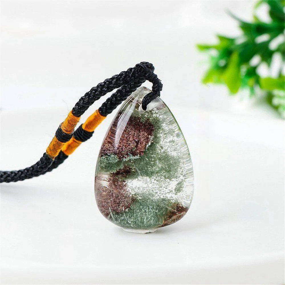 Pendentif en Quartz Fantôme - Chance & Abondance