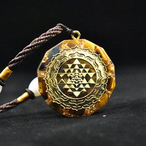 Pendentif Orgonite 'Œil de Tigre' - Accroît votre Force Intérieure