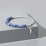Bracelet 'Aile d'Ange' en Sodalite - Canalisation de l'Intuition