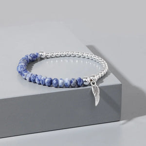 Bracelet 'Aile d'Ange' en Sodalite - Canalisation de l'Intuition