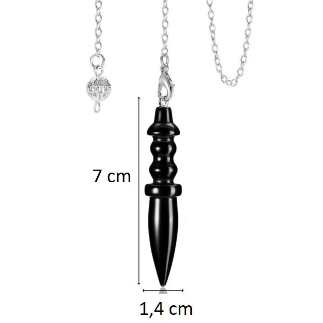 Pendule de Thot en Obsidienne - Déparasitage Énergétique