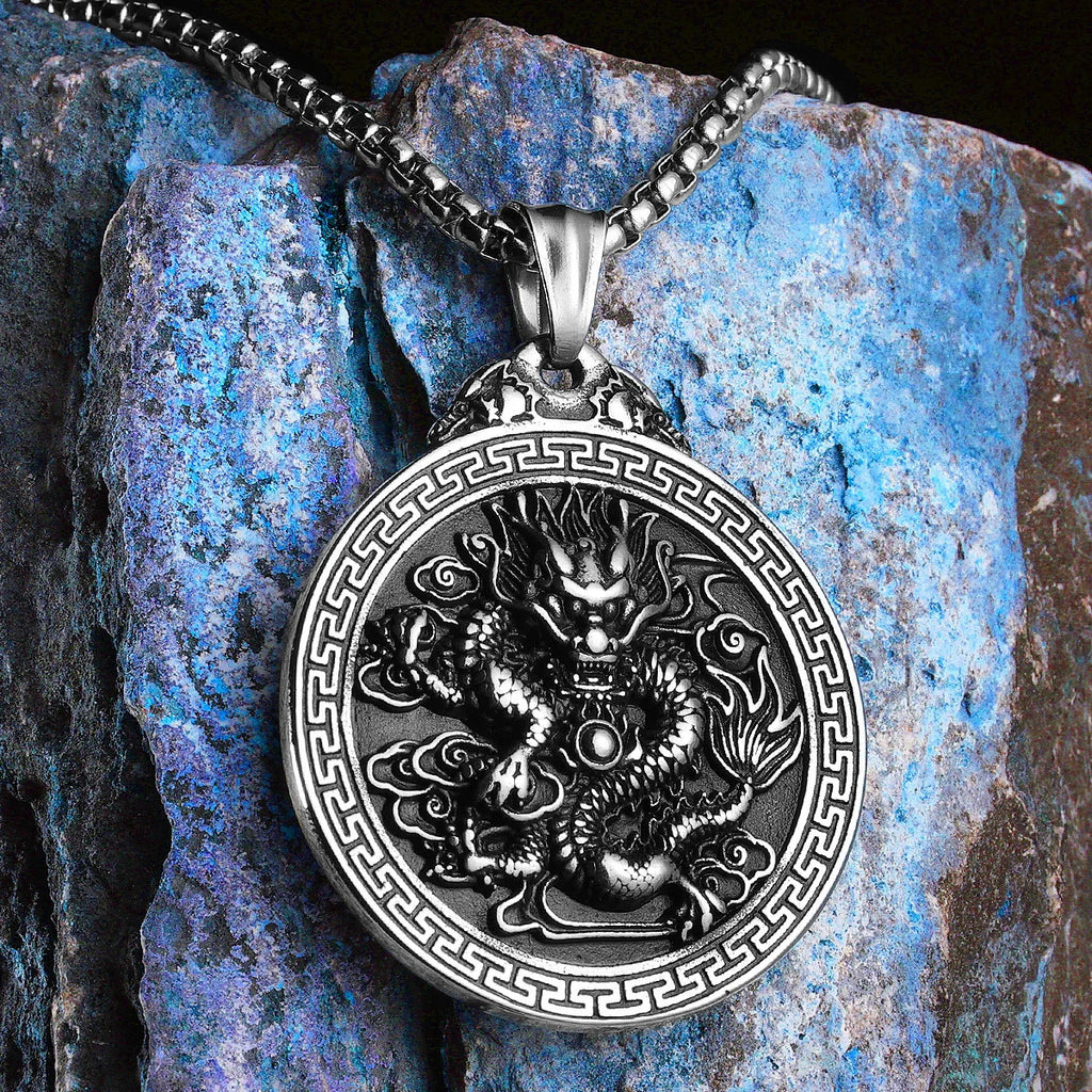 Amulette 'Mantra du Dragon' - Chance & Protection