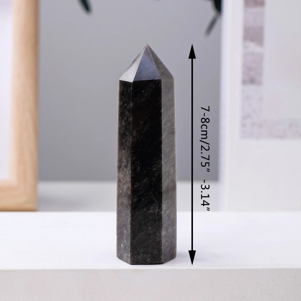 Baguette en Obsidienne Dorée - Protection & Abondance