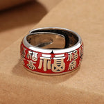 Bague 'Fulu' - Mantra Taoïste de Richesse