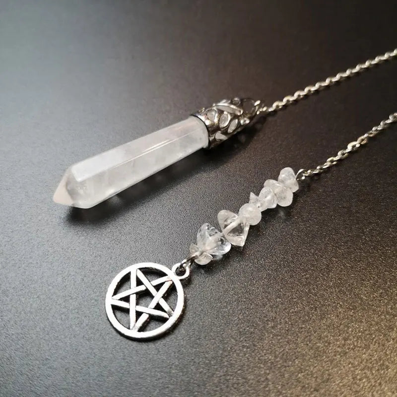 Pendule en Cristal de Roche - Divination & Purification