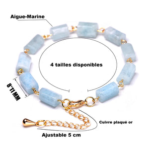 Bracelet en Aigue-Marine - Paix Intérieure