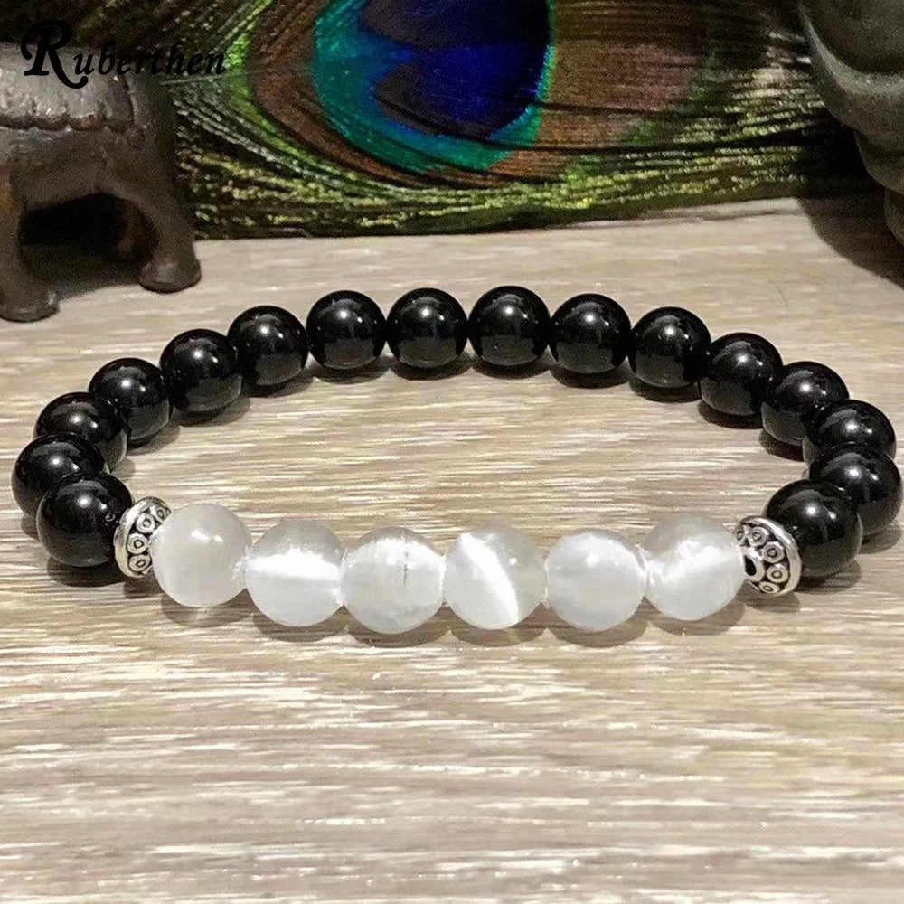 Bracelet 'Protection & Régénération' - Tourmaline + Sélénite
