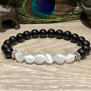 Bracelet 'Protection & Régénération' - Tourmaline + Sélénite