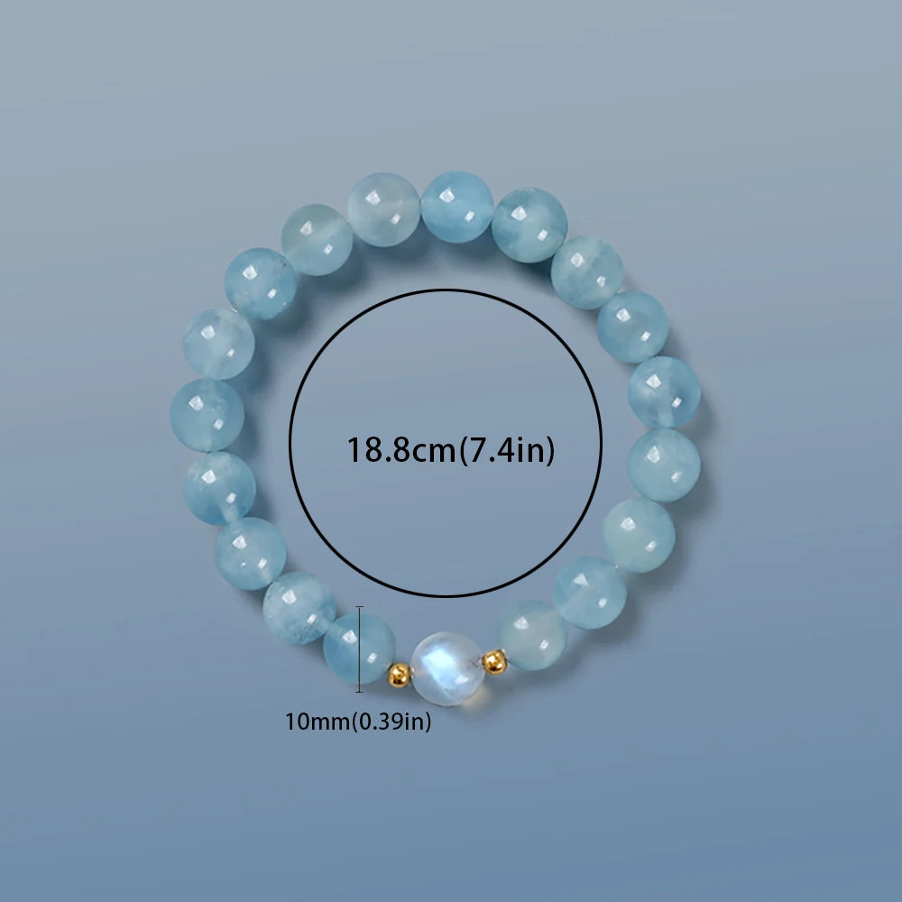 Bracelet en Aigue-Marine - Harmonie & Intuition