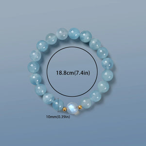 Bracelet en Aigue-Marine - Harmonie & Intuition