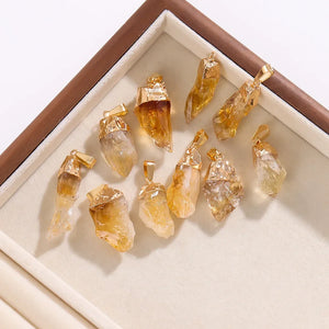 Pendentif 'Abondance Infinie' en Citrine Brute