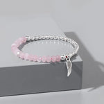 Bracelet 'Aile d'Ange' en Quartz Rose - Harmonie