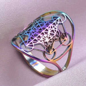 Anneau 'Cube de Métatron' - Guidance & Protection