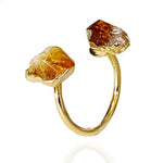 Bague en Citrine Brute - Attire l'Argent
