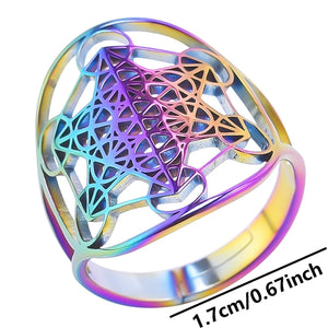 Anneau 'Cube de Métatron' - Guidance & Protection