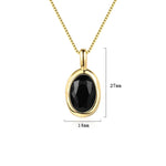 Pendentif en Onyx Noir - Équilibre & Paix Intérieure