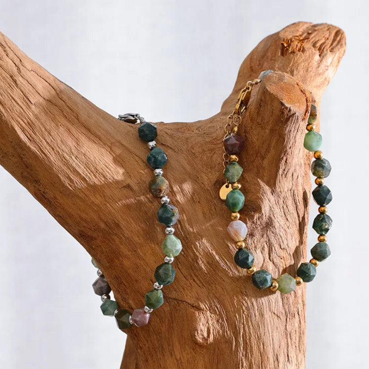 Bracelet en Agate Indienne - Rééquilibrage Yin/Yang