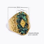 Bague en Turquoise Africaine - Purification Karmique
