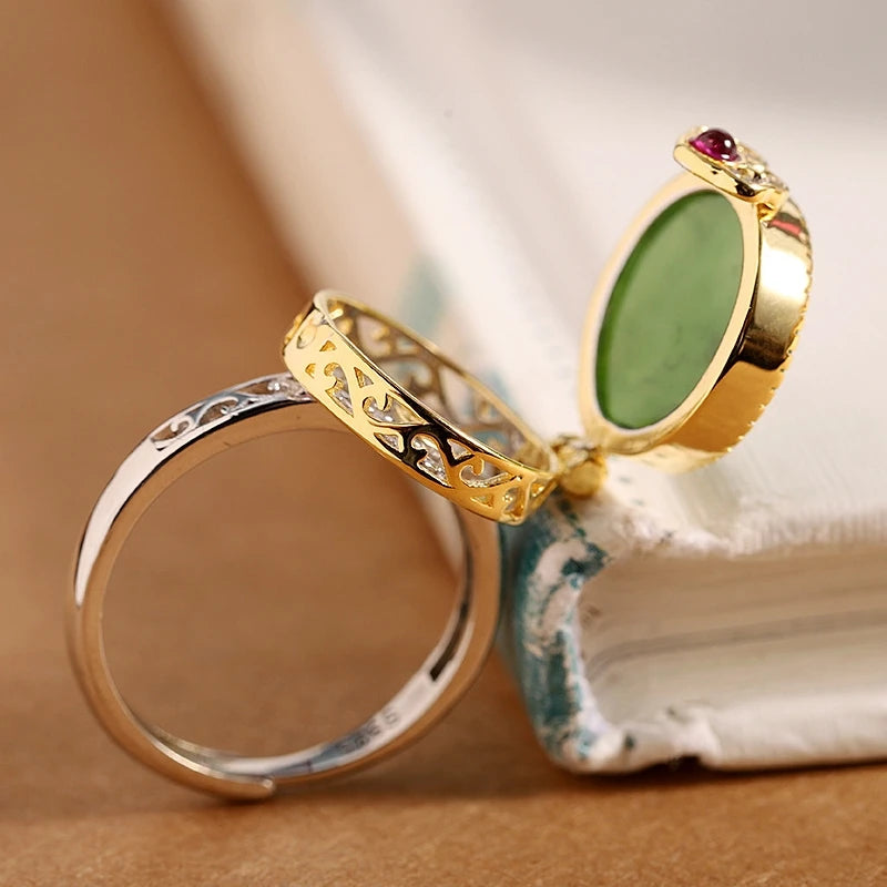 Bague Ouvrable en Jade - Pouvoir d'Attraction