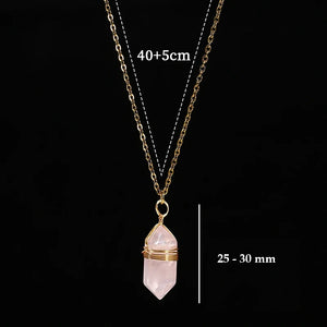 Pendentif en Quartz Rose - Harmonie des Sentiments